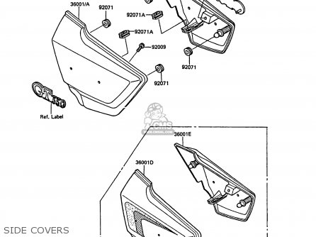 SIDE COVERS - Z550G3 GT550 1986 UNITED KINGDOM FG