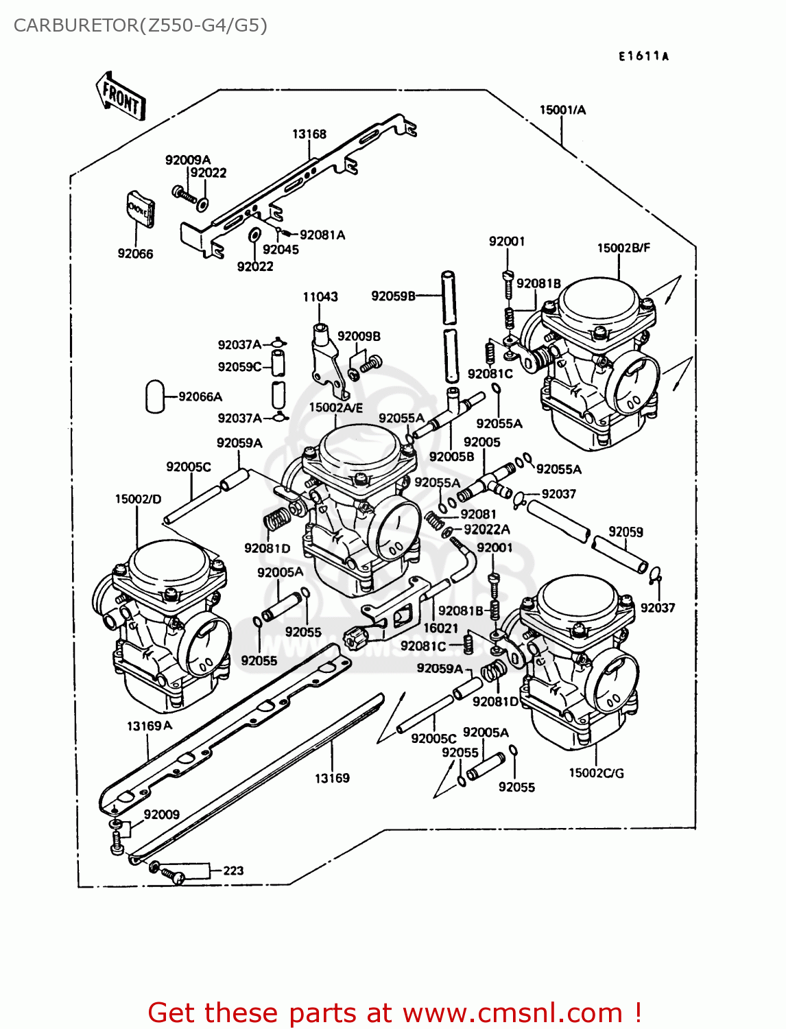 CARBURETOR(Z550-G4/G5) Z550G4 GT550 1987 UNITED KINGDOM FG