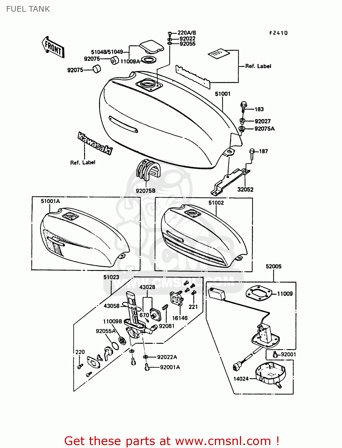 FUEL TANK Z550G4 GT550 1987 UNITED KINGDOM FG