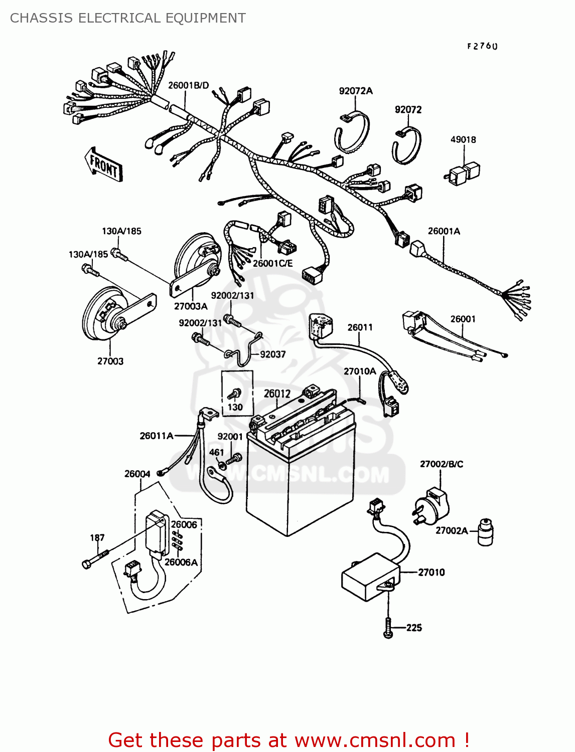 CHASSIS ELECTRICAL EQUIPMENT Z550G4 GT550 1987 UNITED KINGDOM FG