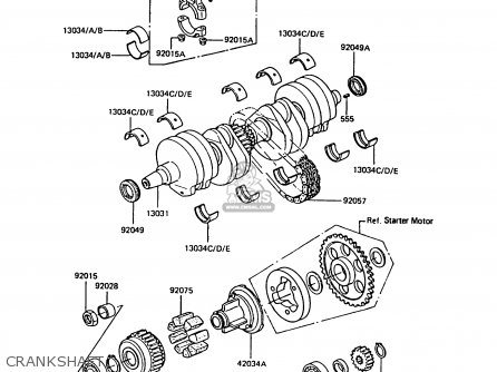 CRANKSHAFT - Z550G4 GT550 1987 UNITED KINGDOM FG