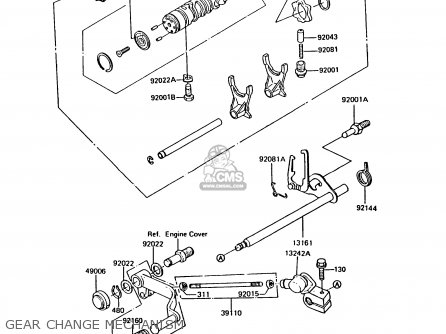 GEAR CHANGE MECHANISM - Z550G4 GT550 1987 UNITED KINGDOM FG