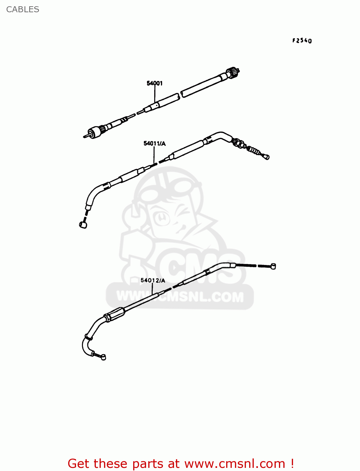 CABLES Z550G5 GT550 1988 SWEDEN FG