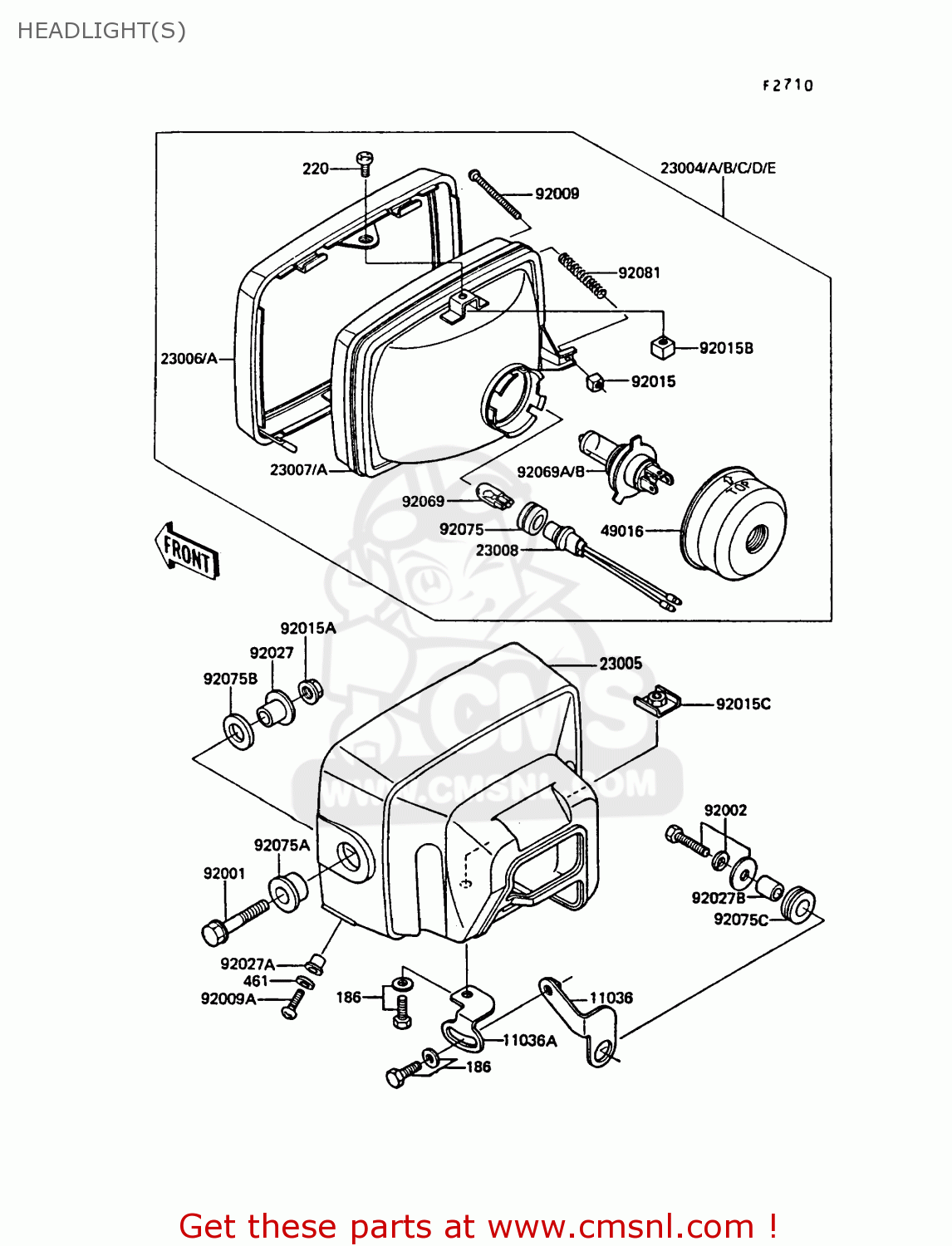 HEADLIGHT(S) Z550G5 GT550 1988 SWEDEN FG