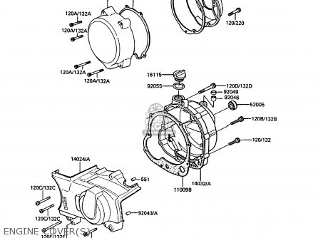 ENGINE COVER(S) - Z550G5 GT550 1988 SWEDEN FG