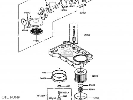 OIL PUMP - Z550G5 GT550 1988 SWEDEN FG