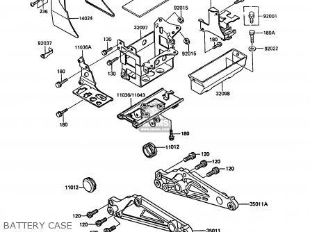BATTERY CASE - Z550G5 GT550 1988 SWEDEN FG