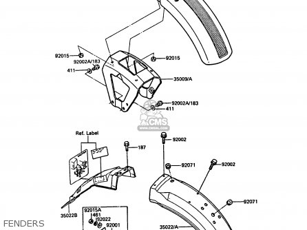 FENDERS - Z550G5 GT550 1988 SWEDEN FG