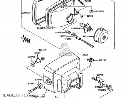 HEADLIGHT(S) - Z550G5 GT550 1988 SWEDEN FG