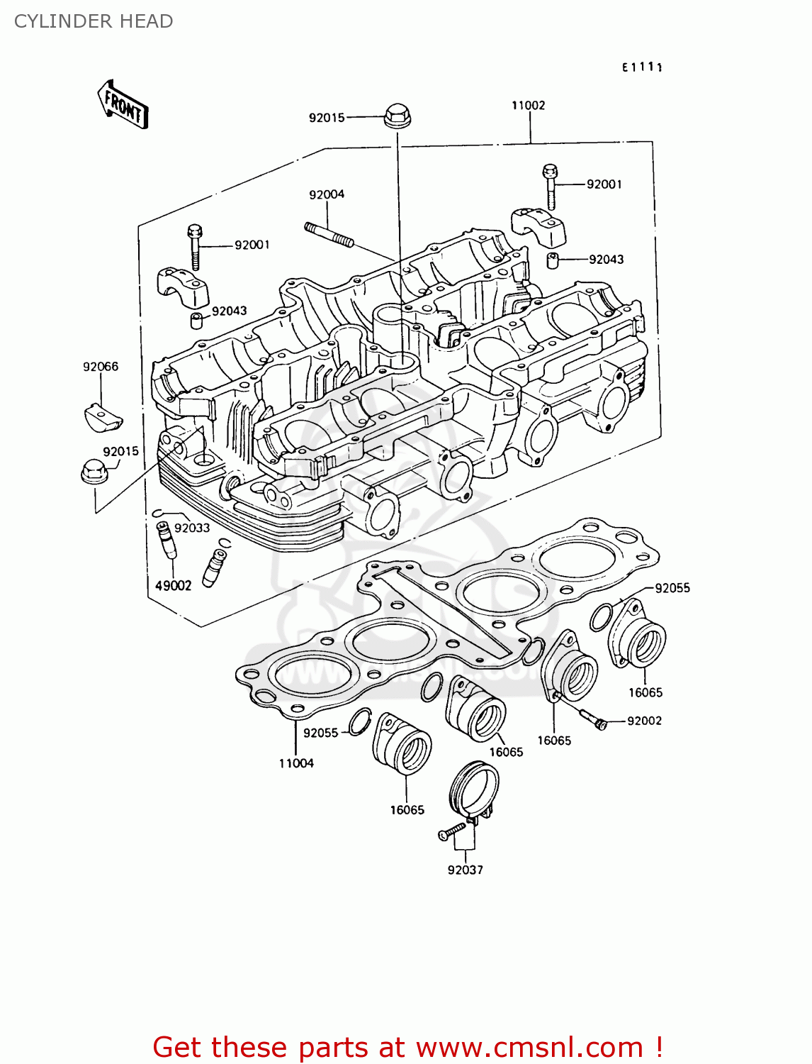 CYLINDER HEAD Z550G6 GT550 1989 EUROPE FG SP