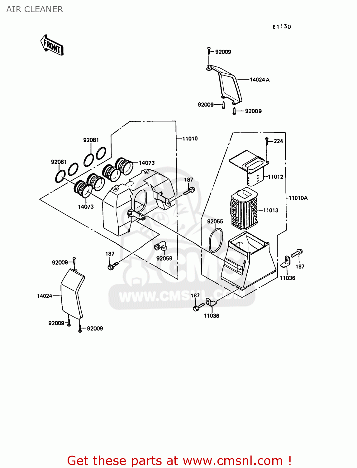 AIR CLEANER Z550G6 GT550 1989 EUROPE FG SP