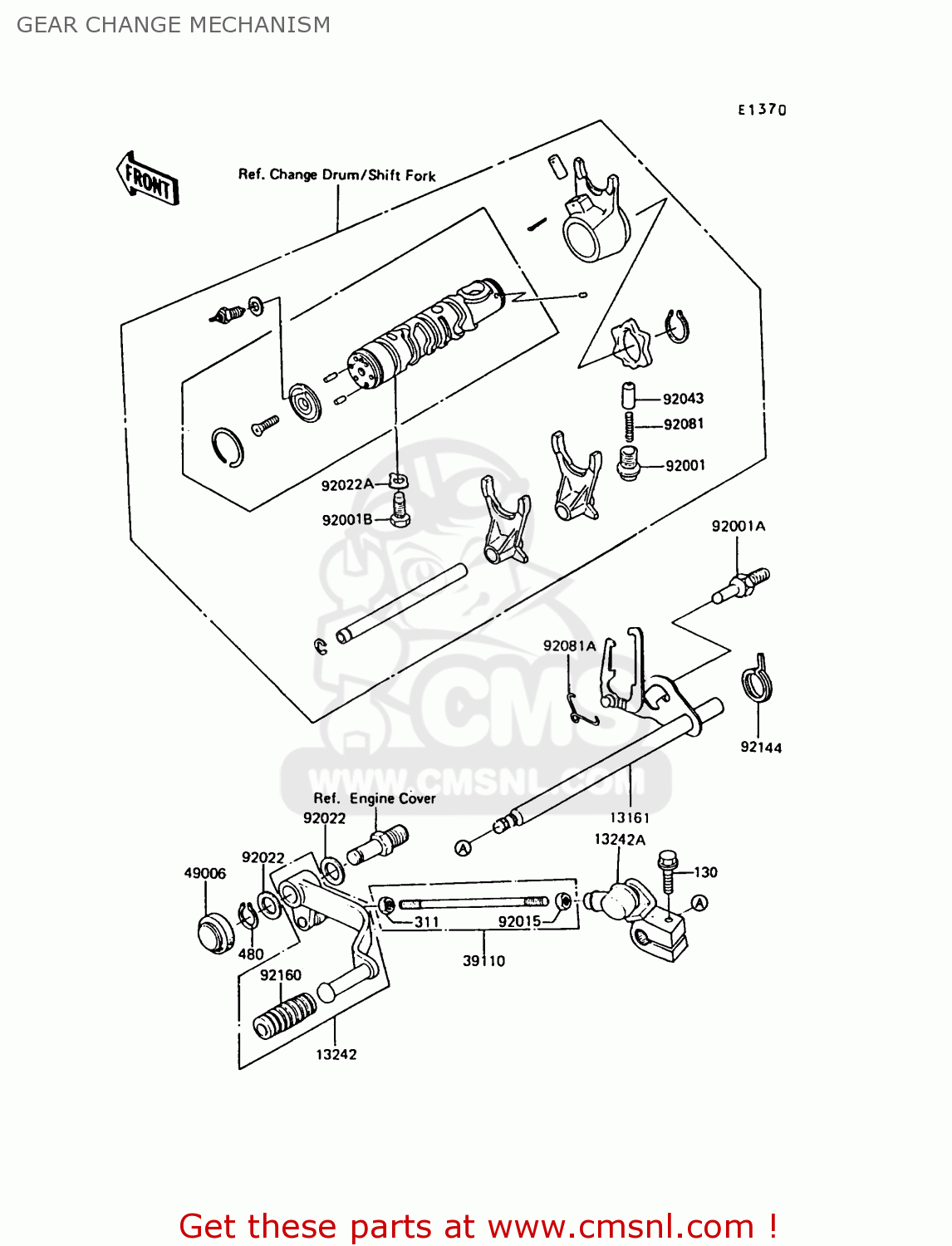 GEAR CHANGE MECHANISM Z550G6 GT550 1989 EUROPE FG SP