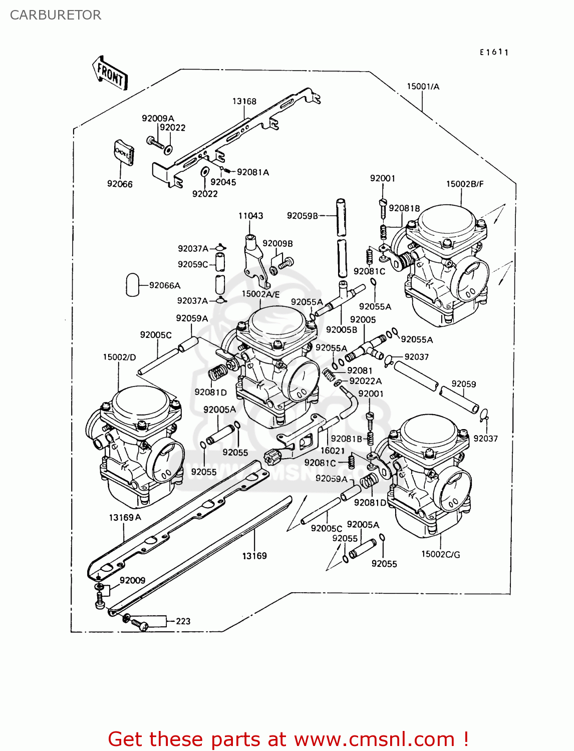 CARBURETOR Z550G6 GT550 1989 EUROPE FG SP