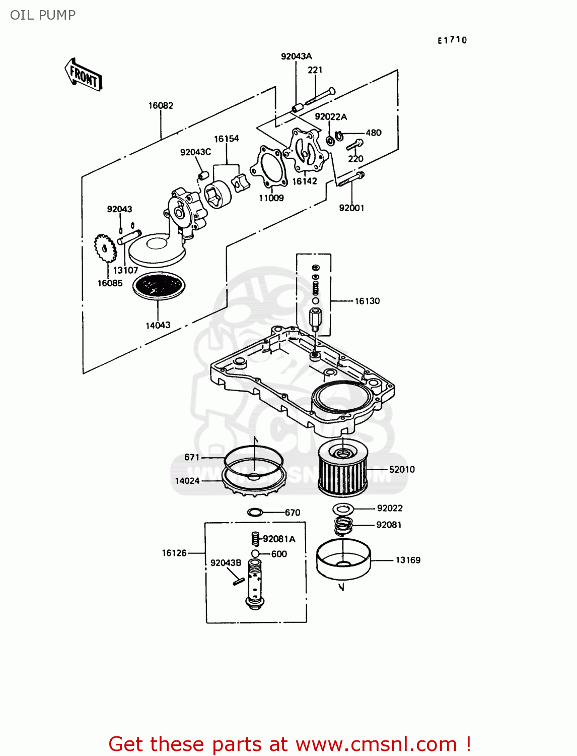 OIL PUMP Z550G6 GT550 1989 EUROPE FG SP