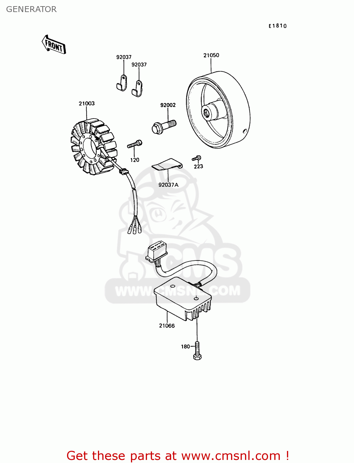 GENERATOR Z550G6 GT550 1989 EUROPE FG SP