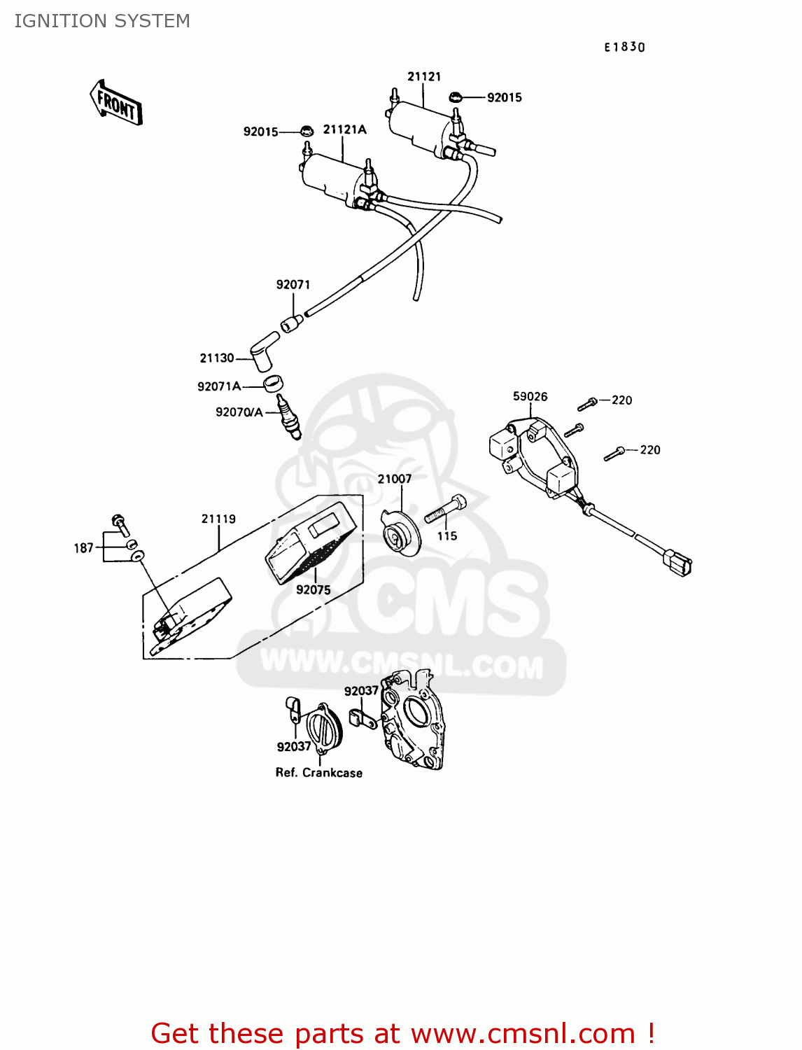IGNITION SYSTEM Z550G6 GT550 1989 EUROPE FG SP