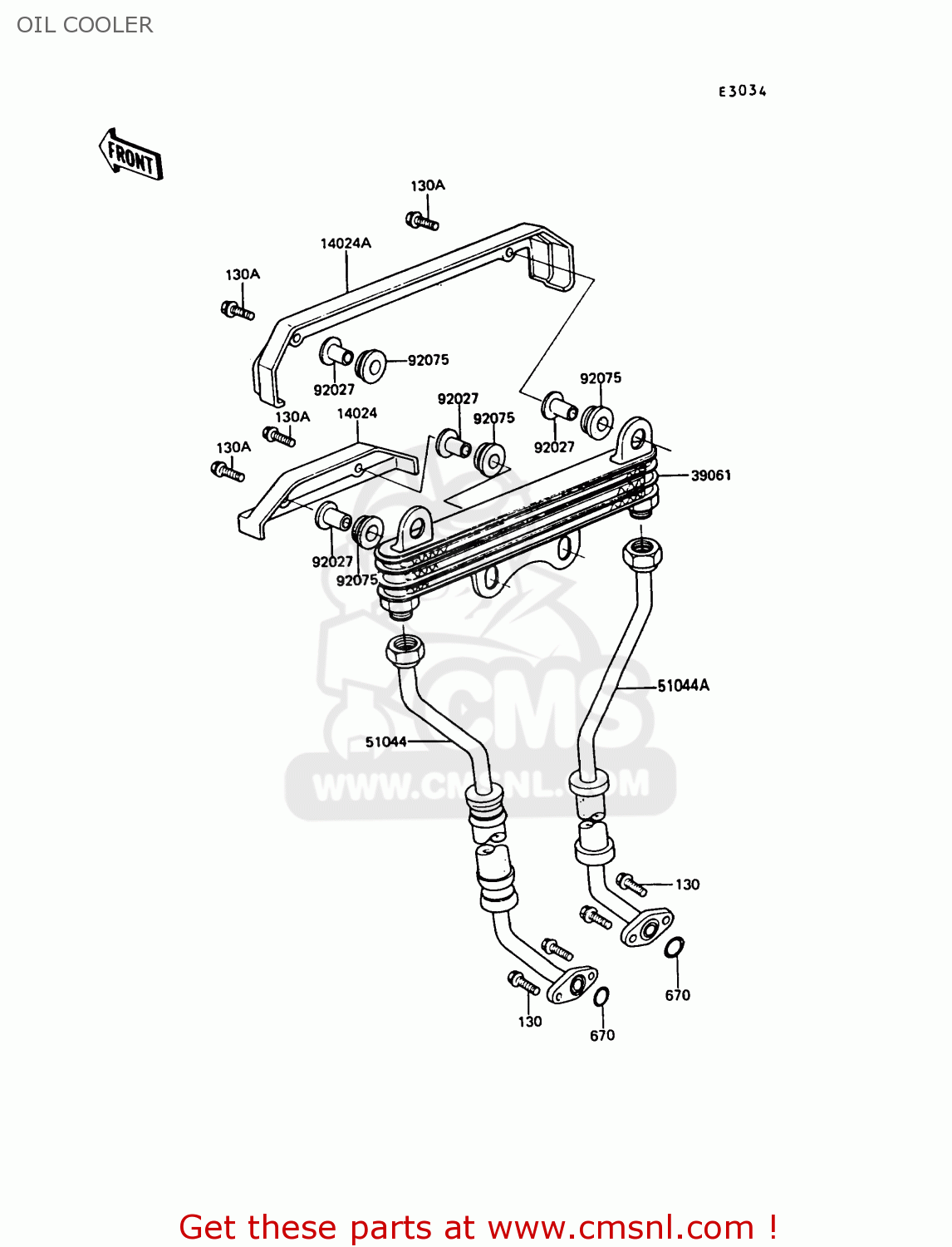 OIL COOLER Z550G6 GT550 1989 EUROPE FG SP