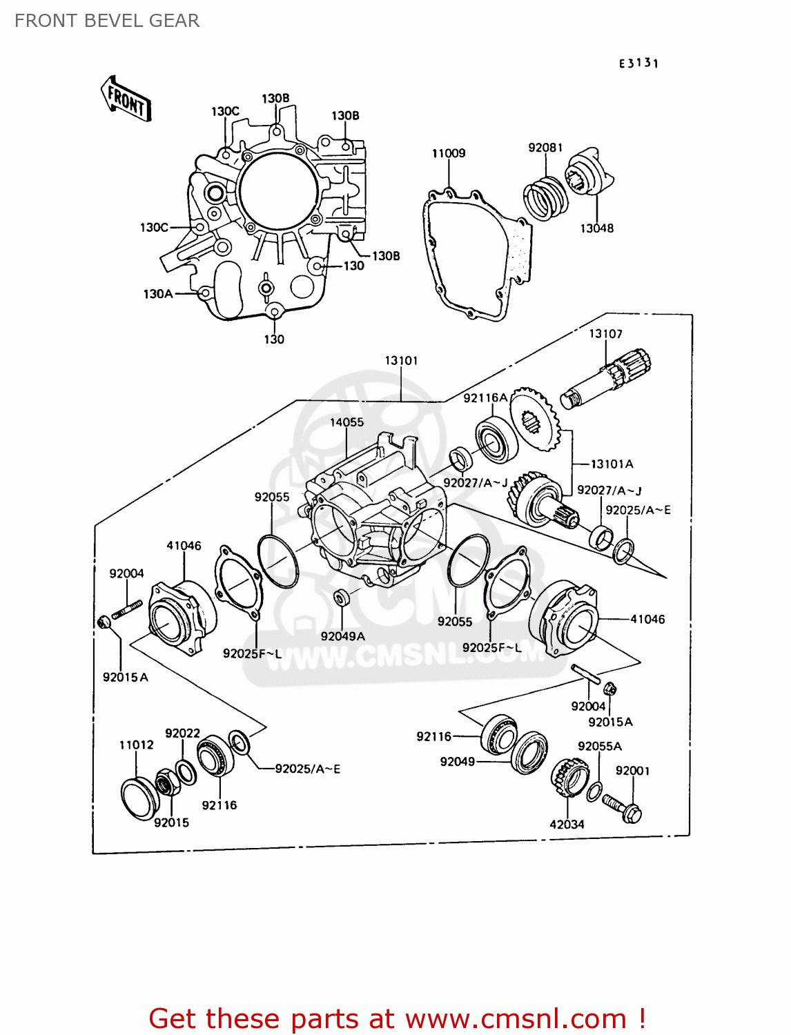 FRONT BEVEL GEAR Z550G6 GT550 1989 EUROPE FG SP