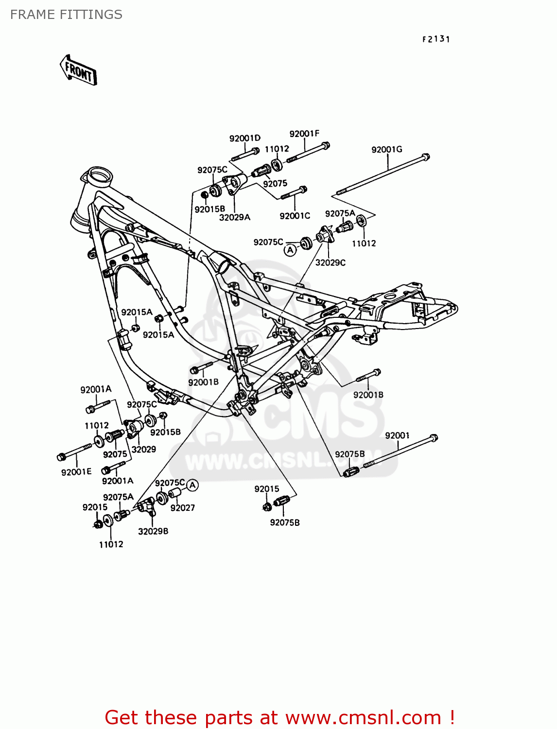 FRAME FITTINGS Z550G6 GT550 1989 EUROPE FG SP