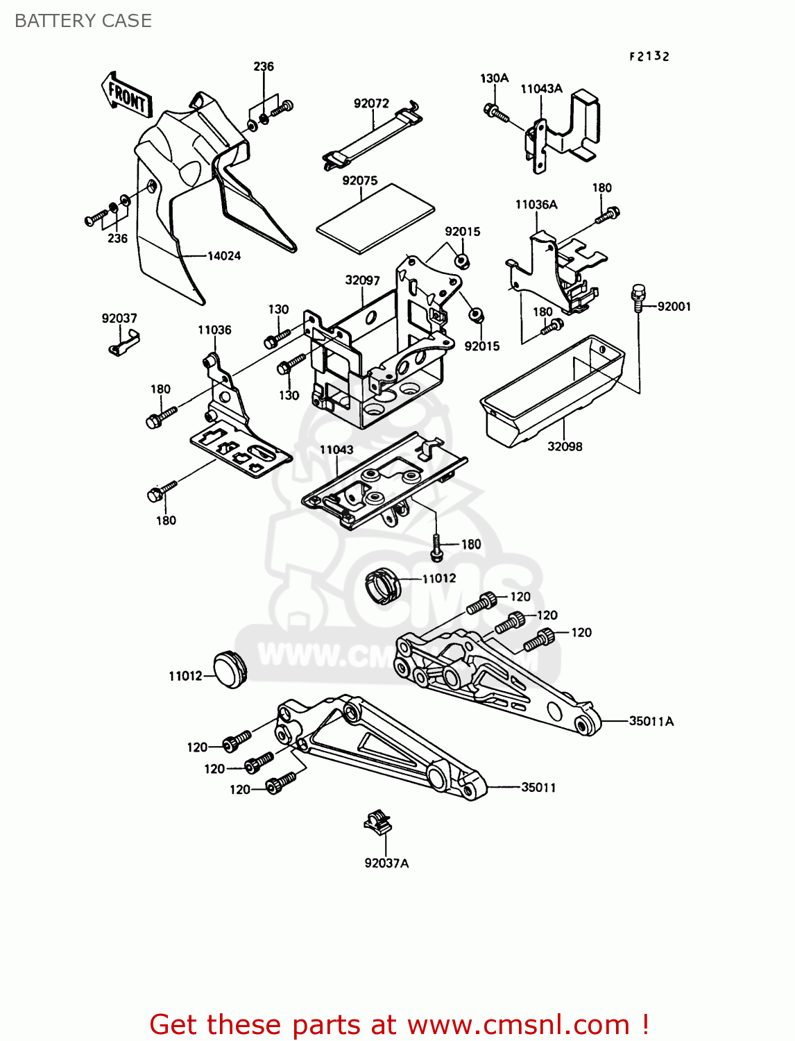 BATTERY CASE Z550G6 GT550 1989 EUROPE FG SP