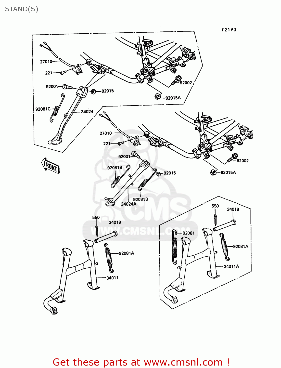 STAND(S) Z550G6 GT550 1989 EUROPE FG SP