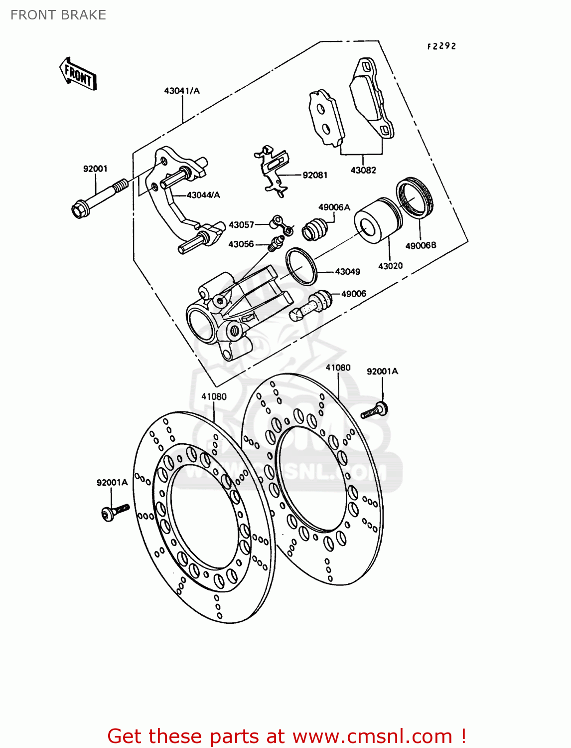 FRONT BRAKE Z550G6 GT550 1989 EUROPE FG SP