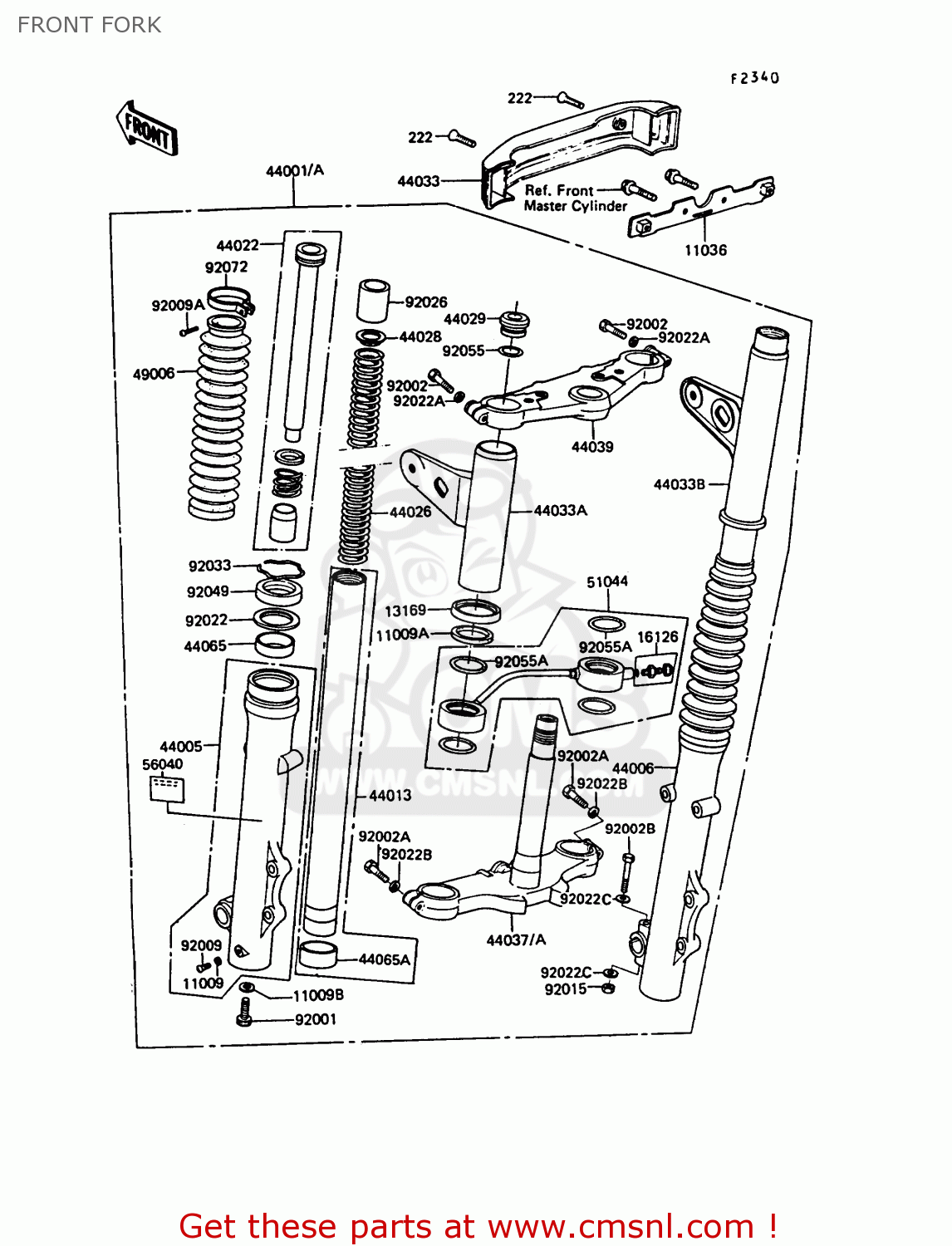 FRONT FORK Z550G6 GT550 1989 EUROPE FG SP