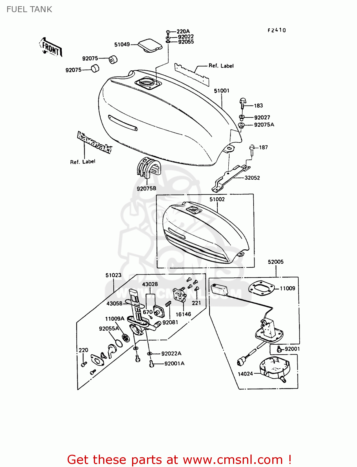 FUEL TANK Z550G6 GT550 1989 EUROPE FG SP