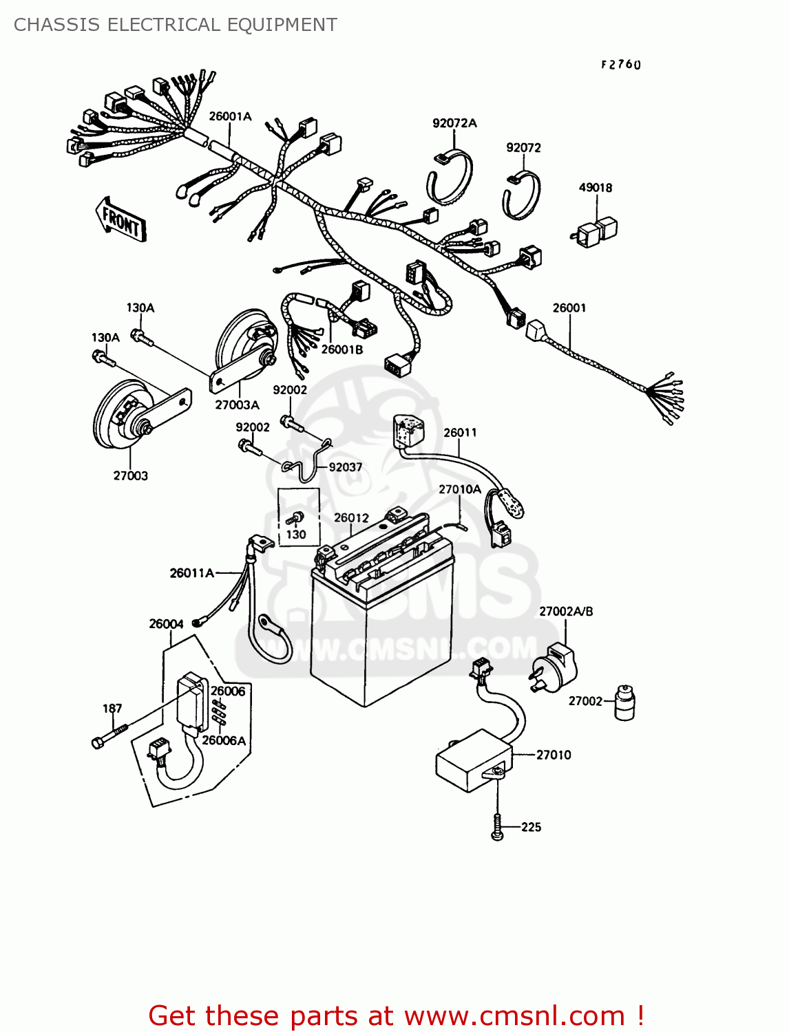 CHASSIS ELECTRICAL EQUIPMENT Z550G6 GT550 1989 EUROPE FG SP