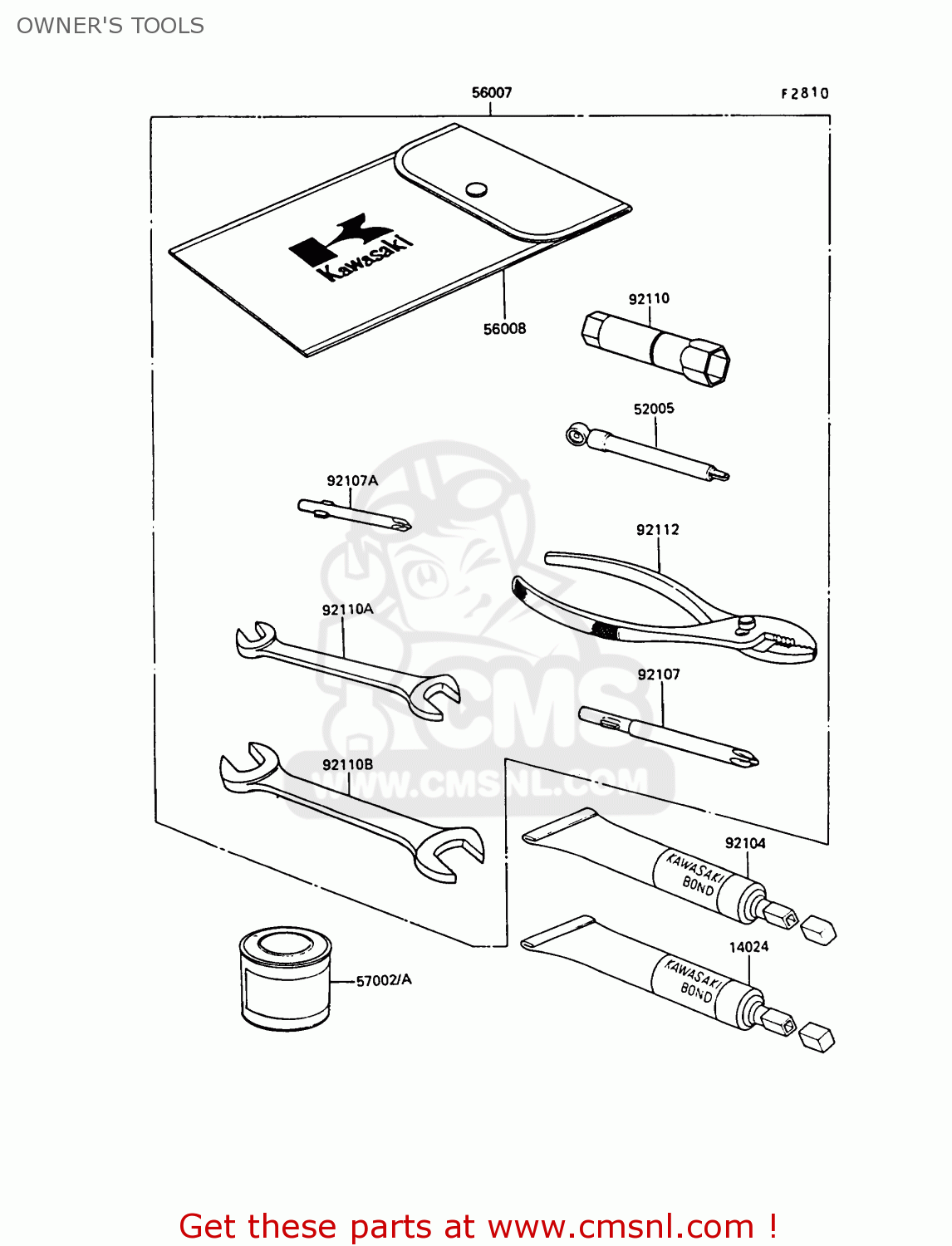 OWNER'S TOOLS Z550G6 GT550 1989 EUROPE FG SP
