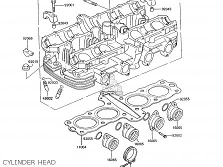 CYLINDER HEAD - Z550G6 GT550 1989 EUROPE FG SP