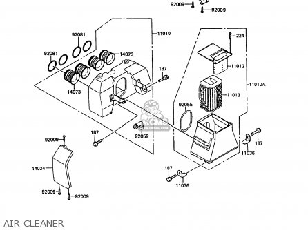 AIR CLEANER - Z550G6 GT550 1989 EUROPE FG SP