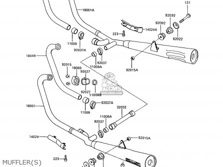 MUFFLER(S) - Z550G6 GT550 1989 EUROPE FG SP