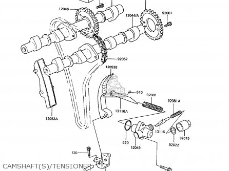 CAMSHAFT(S)/TENSIONER - Z550G6 GT550 1989 EUROPE FG SP