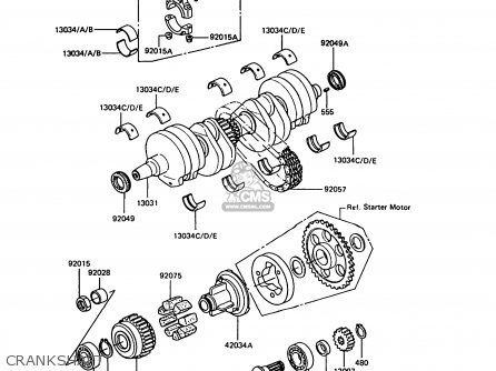 CRANKSHAFT - Z550G6 GT550 1989 EUROPE FG SP