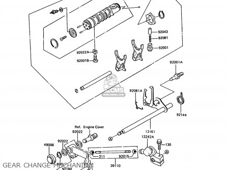 GEAR CHANGE MECHANISM - Z550G6 GT550 1989 EUROPE FG SP
