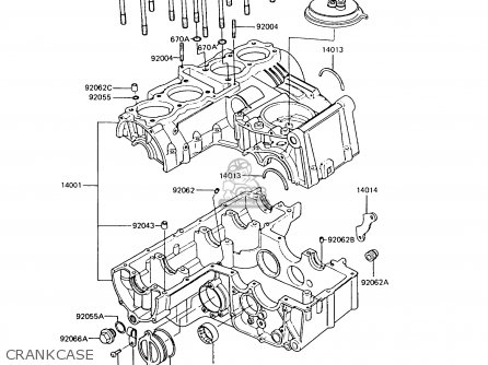 CRANKCASE - Z550G6 GT550 1989 EUROPE FG SP
