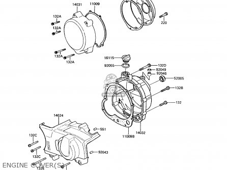ENGINE COVER(S) - Z550G6 GT550 1989 EUROPE FG SP