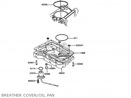 BREATHER COVER/OIL PAN - Z550G6 GT550 1989 EUROPE FG SP