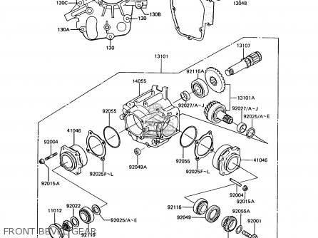 FRONT BEVEL GEAR - Z550G6 GT550 1989 EUROPE FG SP