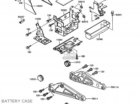 BATTERY CASE - Z550G6 GT550 1989 EUROPE FG SP