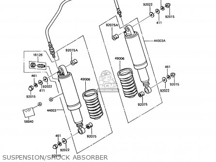 SUSPENSION/SHOCK ABSORBER - Z550G6 GT550 1989 EUROPE FG SP