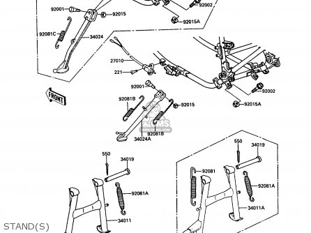 STAND(S) - Z550G6 GT550 1989 EUROPE FG SP