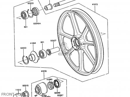 FRONT HUB - Z550G6 GT550 1989 EUROPE FG SP