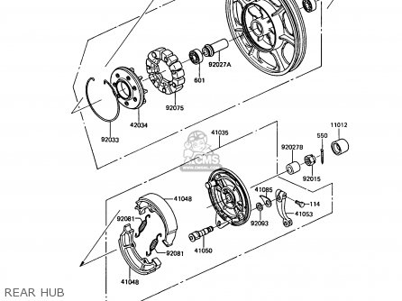 REAR HUB - Z550G6 GT550 1989 EUROPE FG SP