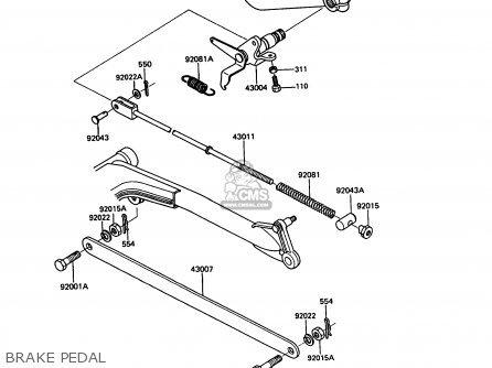 BRAKE PEDAL - Z550G6 GT550 1989 EUROPE FG SP