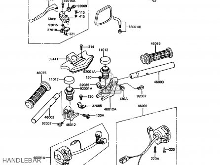 HANDLEBAR - Z550G6 GT550 1989 EUROPE FG SP