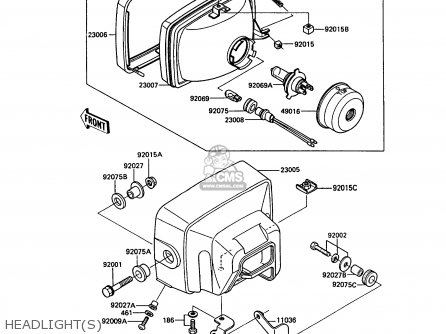 HEADLIGHT(S) - Z550G6 GT550 1989 EUROPE FG SP