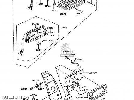 TAILLIGHT(S) - Z550G6 GT550 1989 EUROPE FG SP