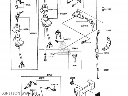 IGNITION SWITCH - Z550G6 GT550 1989 EUROPE FG SP